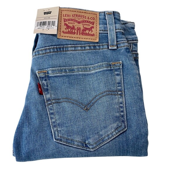 Levi's Women's 721 High Rise Skinny Rare Tag Distressed Stretch Jeans 25 x 30 - Picture 1 of 10